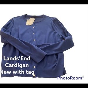 🌸🌸LANDS’END (NEW WITH TAGS) Cardigan